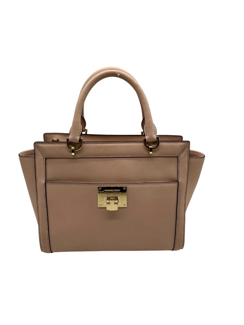 Michael Kors Pink Saffiano Leather Tina TZ Satchel Bag